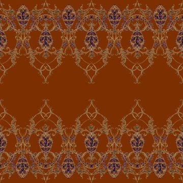 Burnt orange arabesque GT236-1 70cm