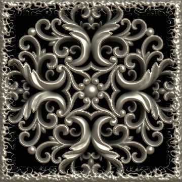 Metallic scrolls design GT243-1 90cm