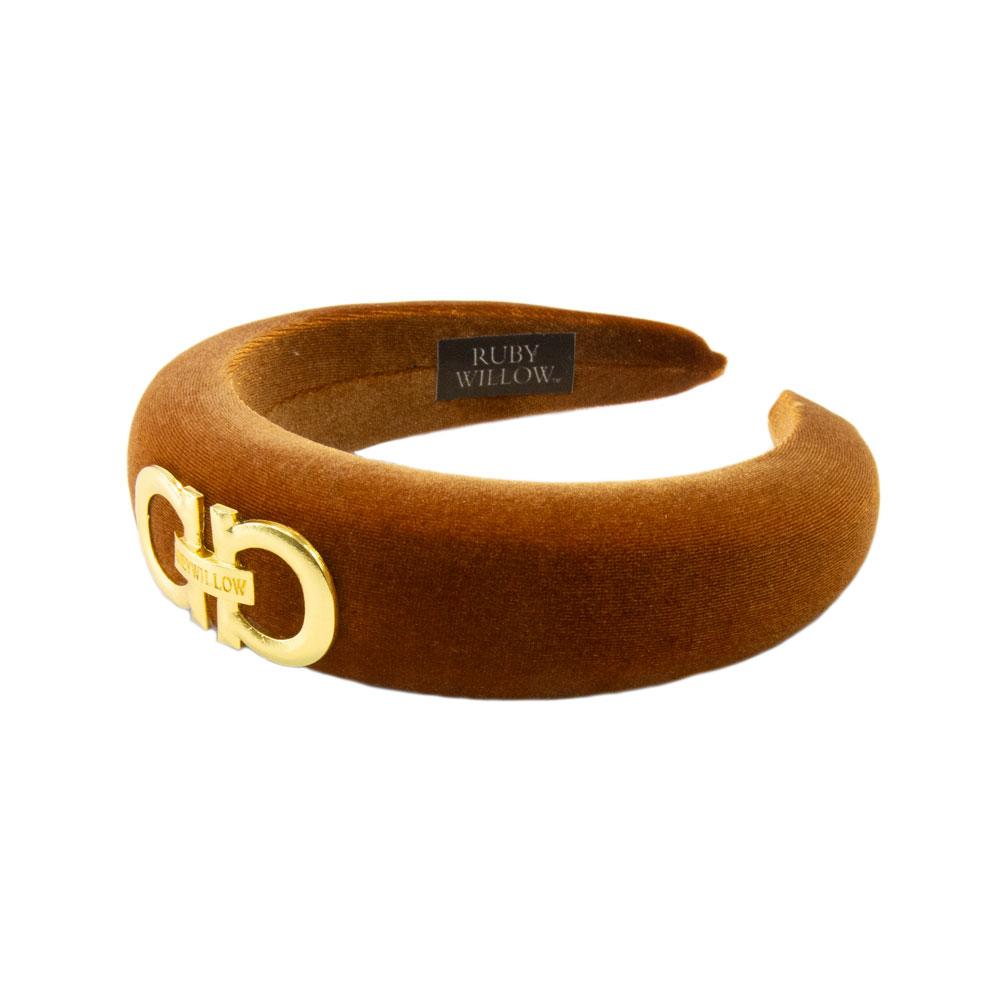Valeska Buckle Headband Cognac