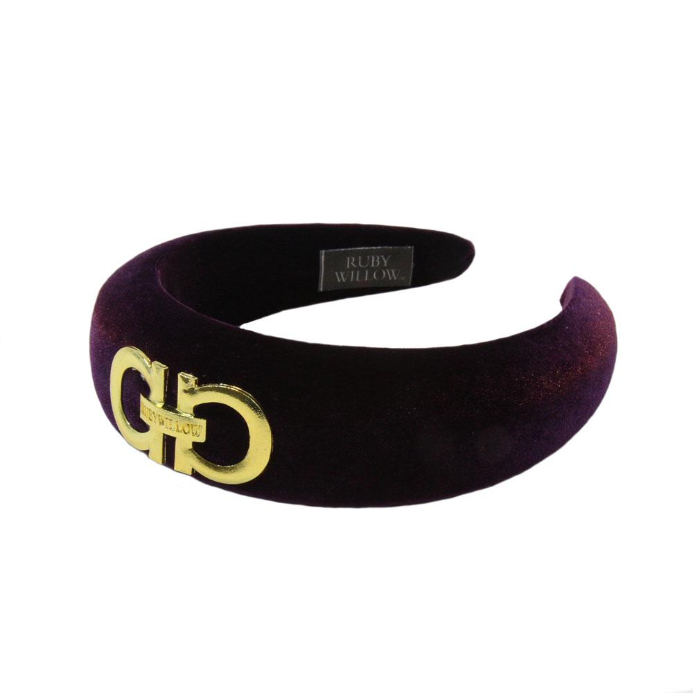 Valeska Buckle Headband Aubergine