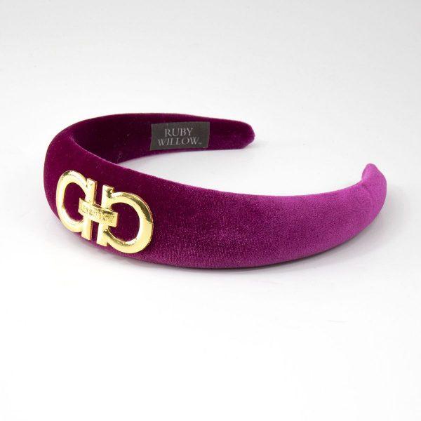 Ruby Willow Valeska Buckle Headband Fuchsia RW411