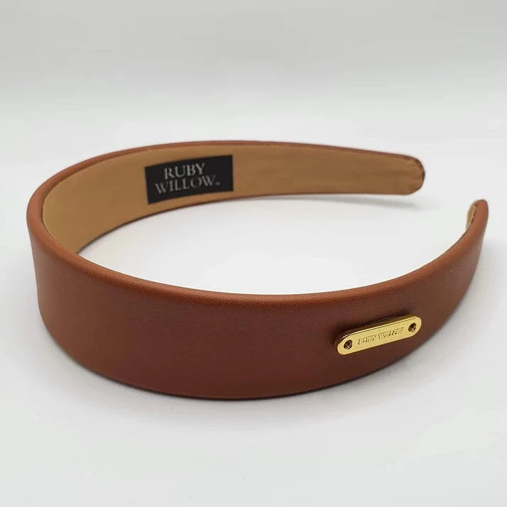 Veronica Faux Leather Band Saddle
