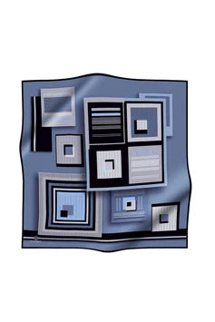Squares and Stripes Twilight Blue