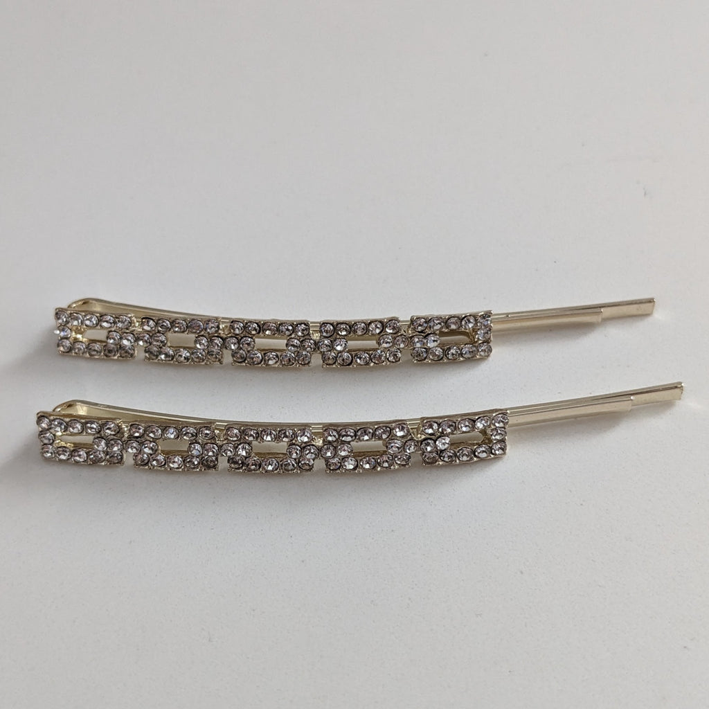 7cm Square Chain Diamonds Scarf Clips AC176