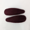 Fabric Mini Snap Clips Burgundy AC231