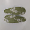 Fabric Mini Snap Clips Green AC240