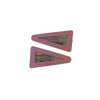 Frosted Triangle Snap Clips - Dusky Pink AC264