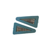 Frosted Triangle Snap Clips - Seafoam Blue AC267