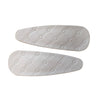 Quilted Leather Snap Clips White AC428