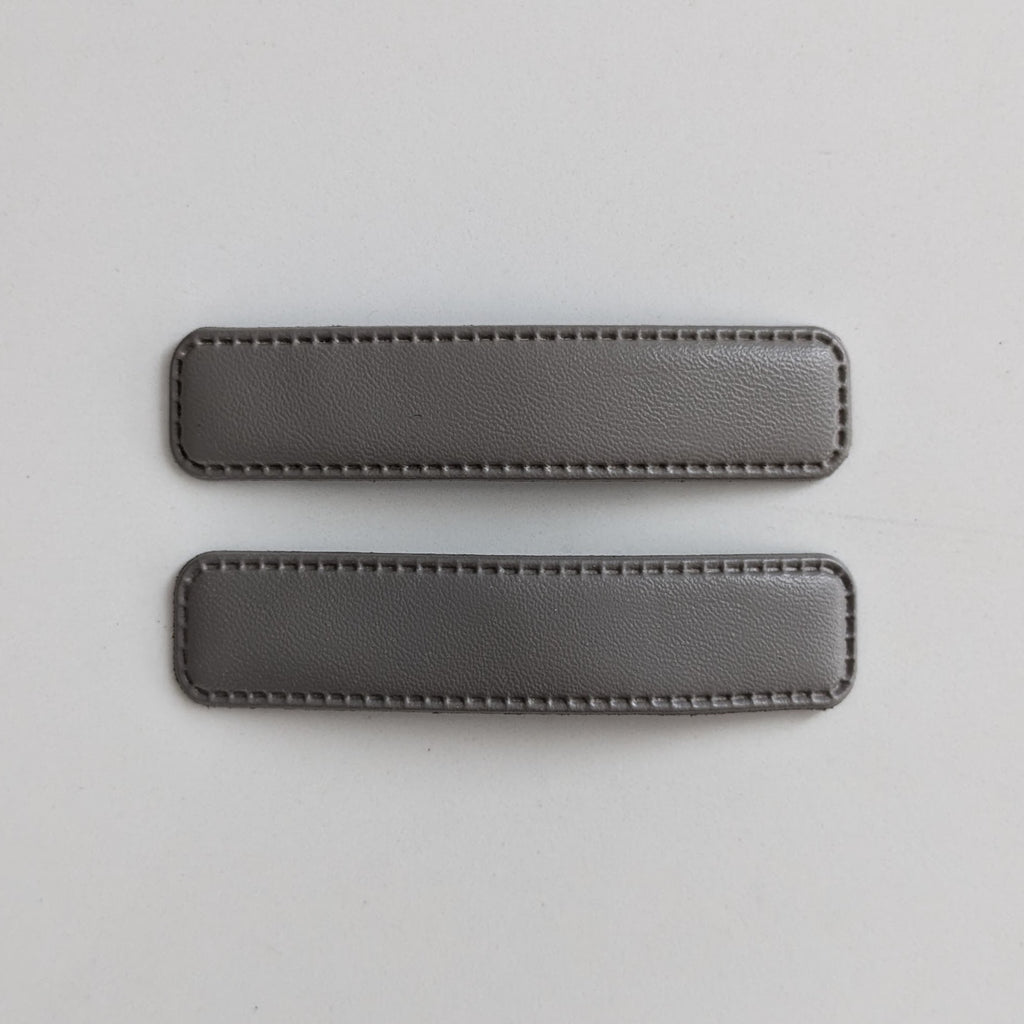 Leather Snap Clips Grey AC438