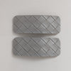 Woven Leather Snap Clips Grey AC448