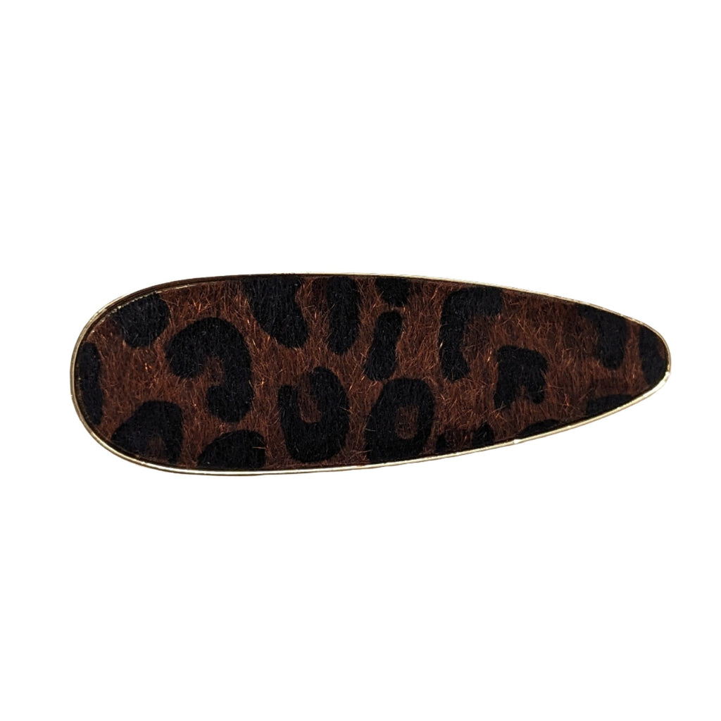 Vivente Teardrop Alligator Clip Leopard AC883