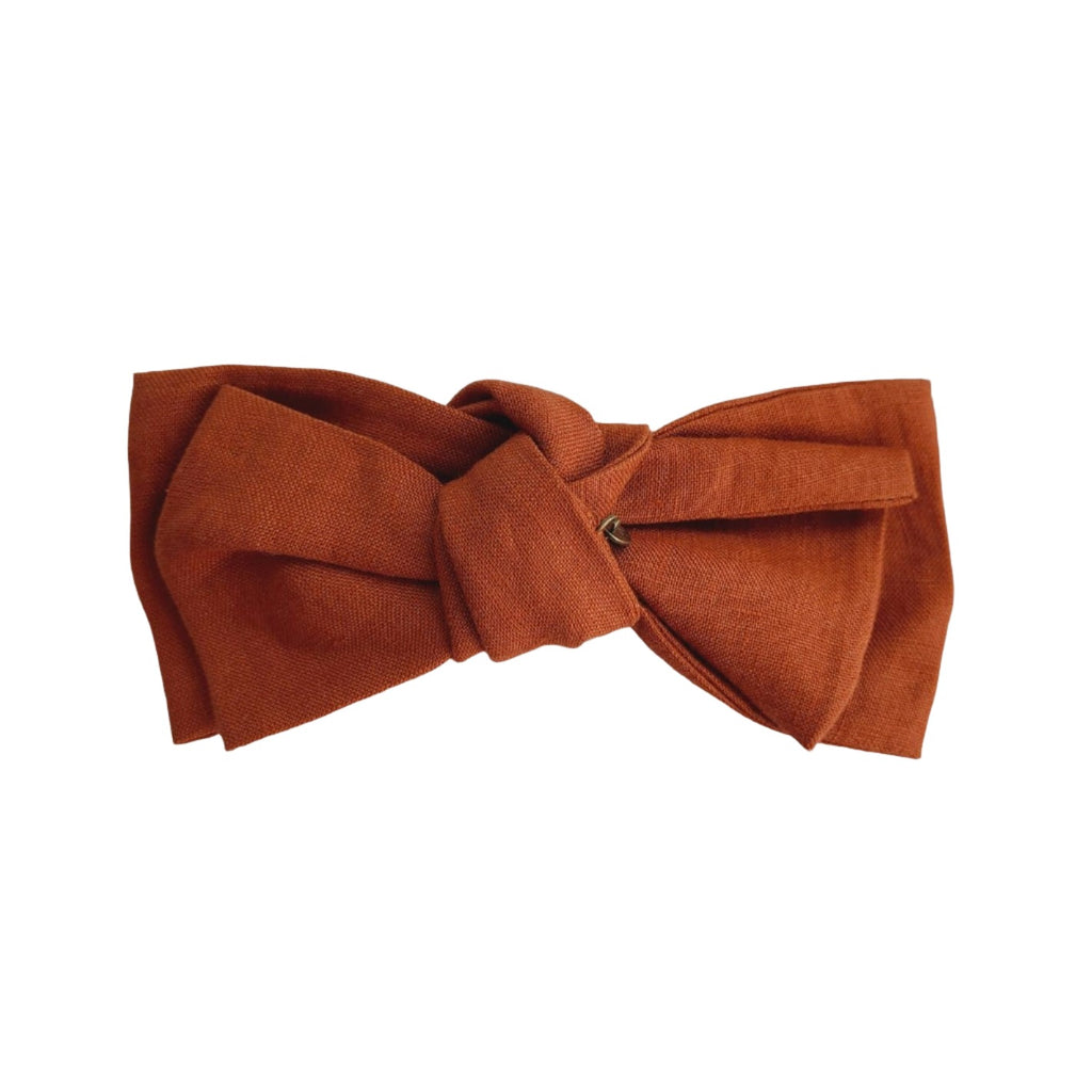 Panache Heritage linen bow Rust BC717