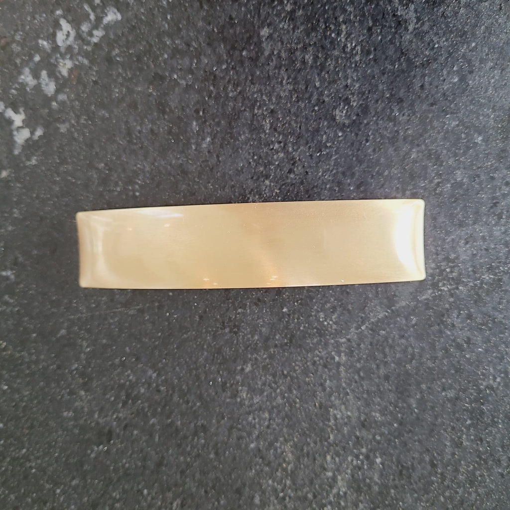 Plain Oblong Barrette Gold BC747