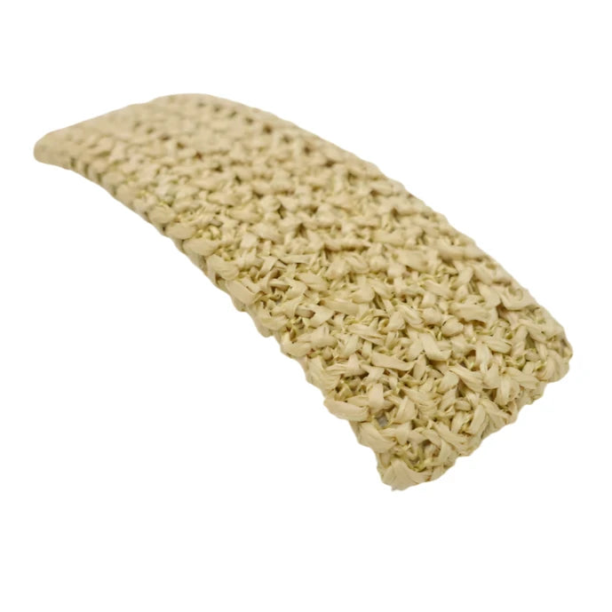 Rectangle Woven Barette Clip Natural BC767