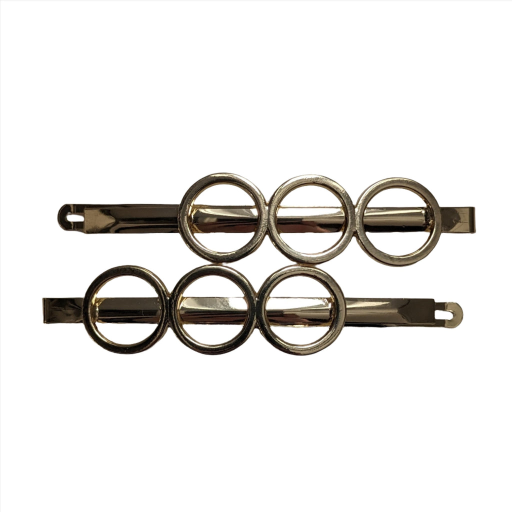 Vivente Three Rings Clips Gold HC823