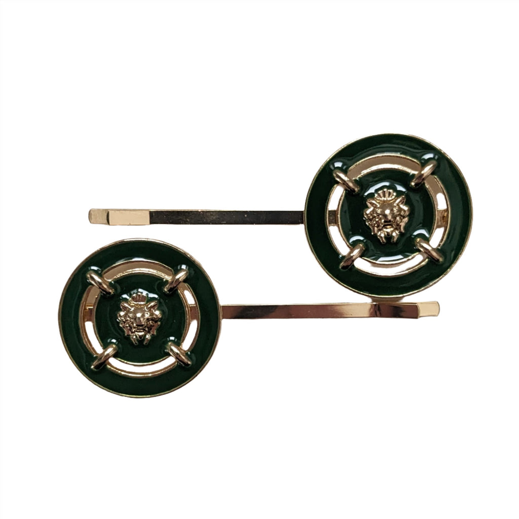 Vivente Concentric Circles Lionhead Clips Green HC838