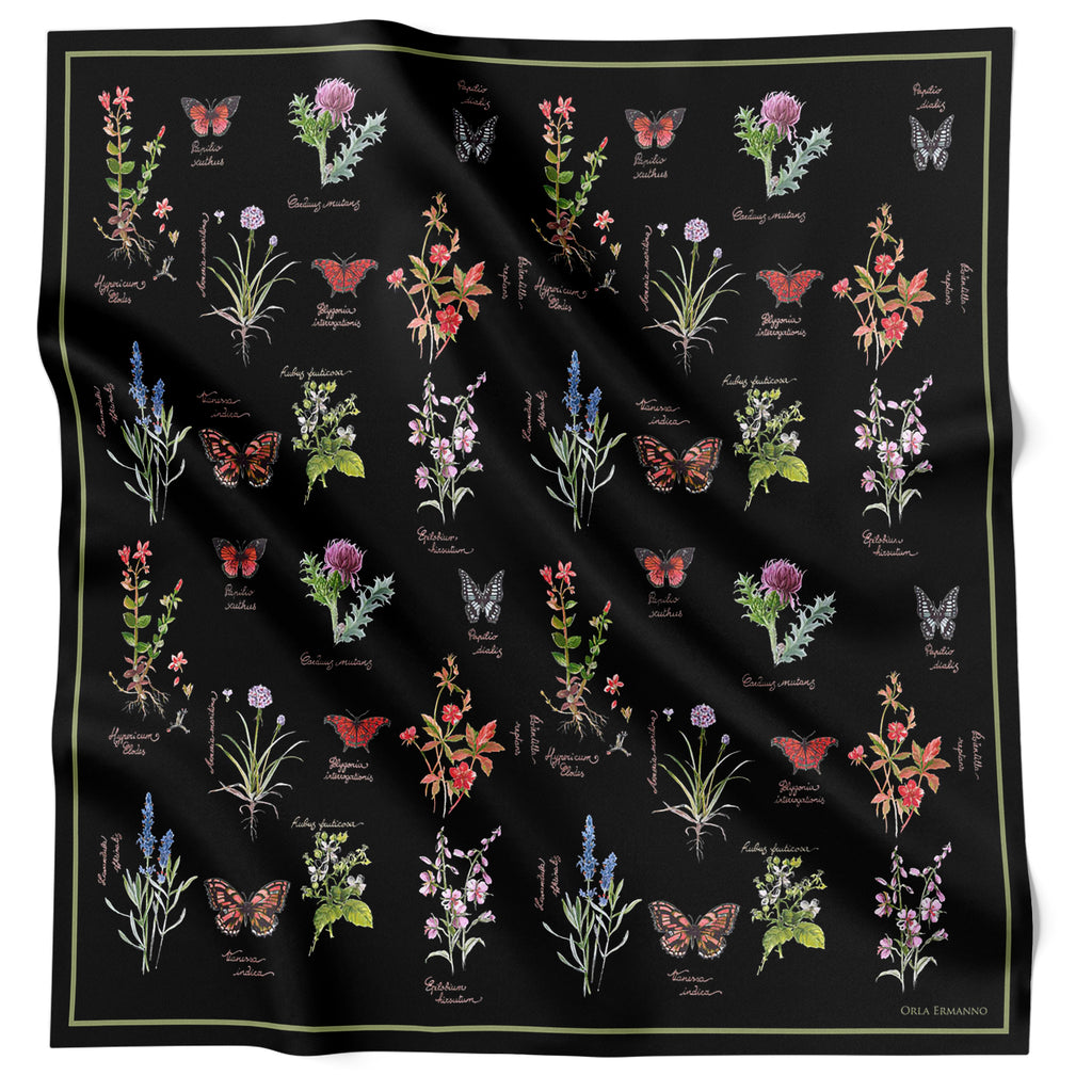 Orla Ermanno Botany Paper Black OE440-3 90cm