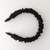 Vivente Linen Ruched Headband Black VB315