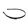 Vivente Thin Leather Buckle Headband  Black VB335