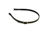 Vivente Thin Leather Buckle Headband  Khaki VB340