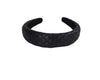 Padded Leather Look Headband Black  VB351