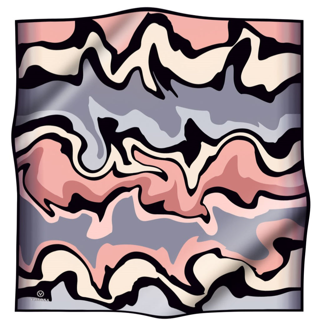 Vissona Abstract Waves Rose VS14278-2 90cm