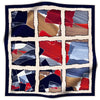 Vissona Torn Squares Navy VS17542-1 90cm