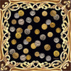 Chiara Coco Yellow split roses geo - CC109-1  70cm