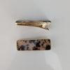 Vintage Gold Trimmed Alligator Clips Black/Brown AC161