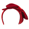 Ruby WIllow Velvet Double Bow Headband Red RW105