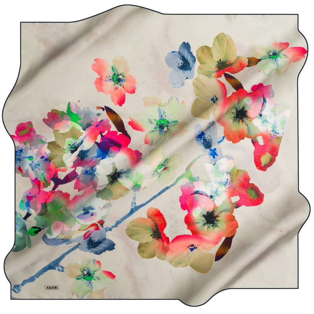 Aker Watercolour Flowers Cream AK7091 90 cm