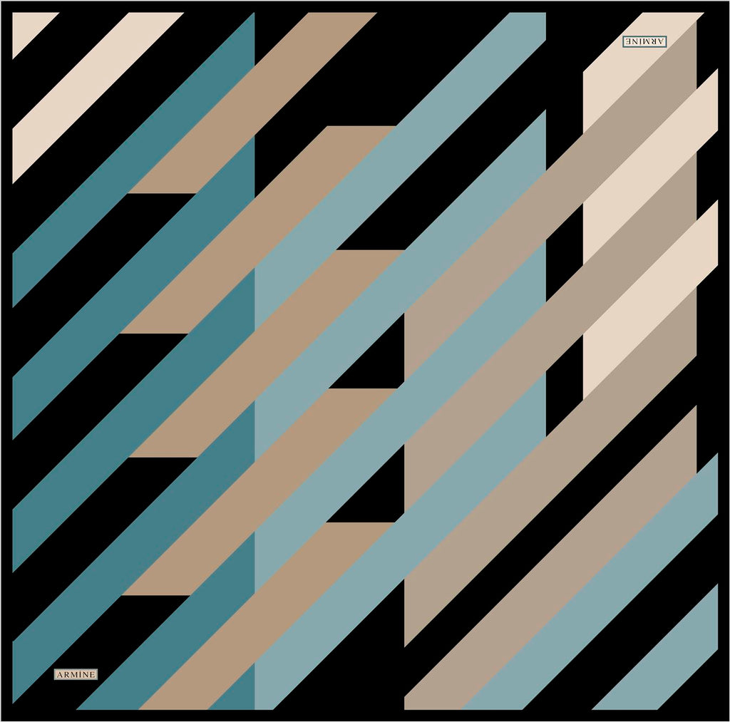 Armine Lenticular Stripes Teal AR7746 90 cm