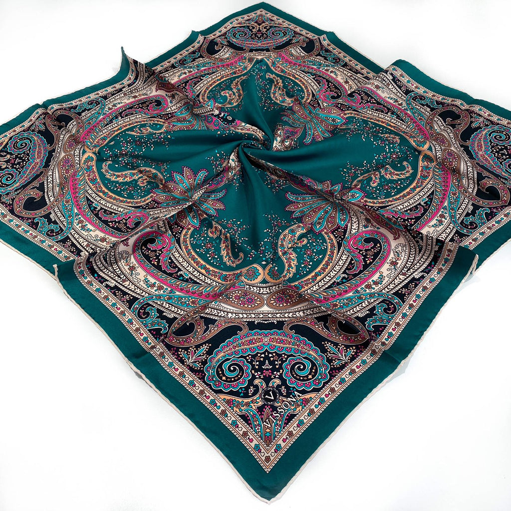 Vissona Classic Paisley Teal VS7761 90 cm