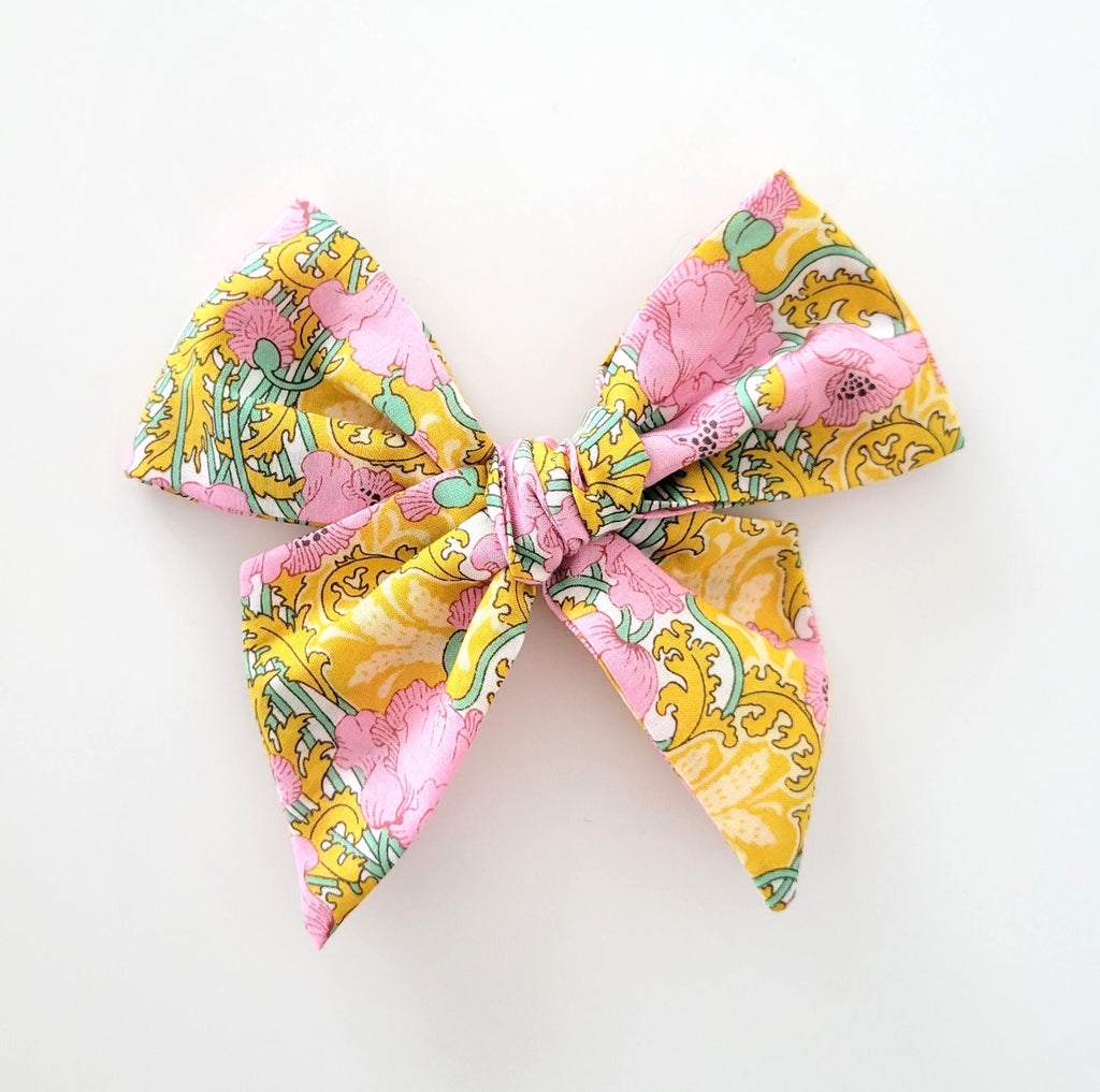 Liberty Girls Bow Clip - Clementina Pink - AC1020