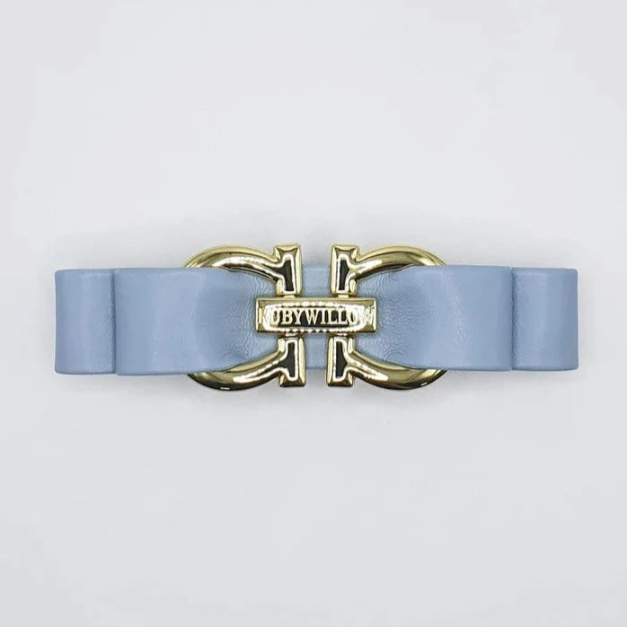 Ruby Willow Valentina Faux Leather Barrette Clip Pale Blue AC332