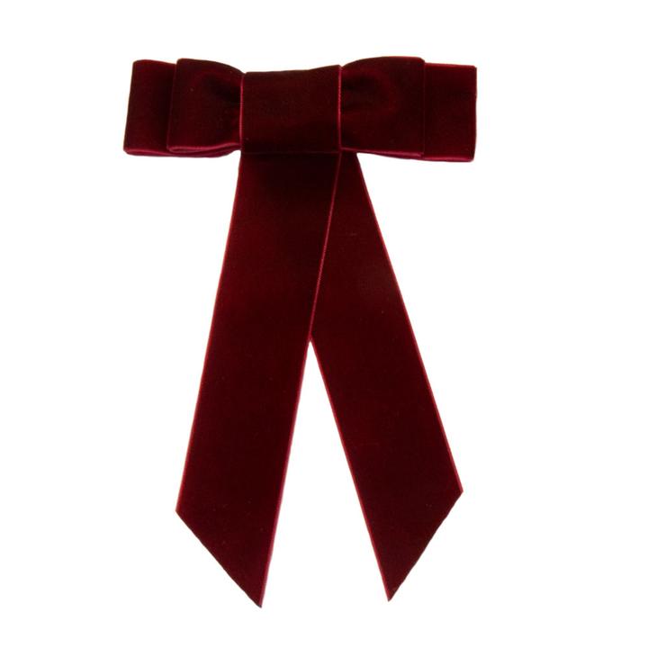 Ruby Willow Heidi Alligator Clip With Ties Wine AC358