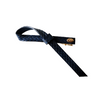 Braided Leather Single Bow Clip Navy AC663