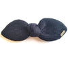 Ribbed Knot Bow Black AC900