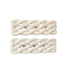 Panache Wide Lattice Alligator Clips White AC940