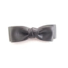 Faux Leather Small Bow Alligator Clip Black AC960