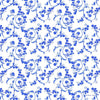 Chiara Coco Cobalt blue on white ditsy flower  CC158-2 70cm