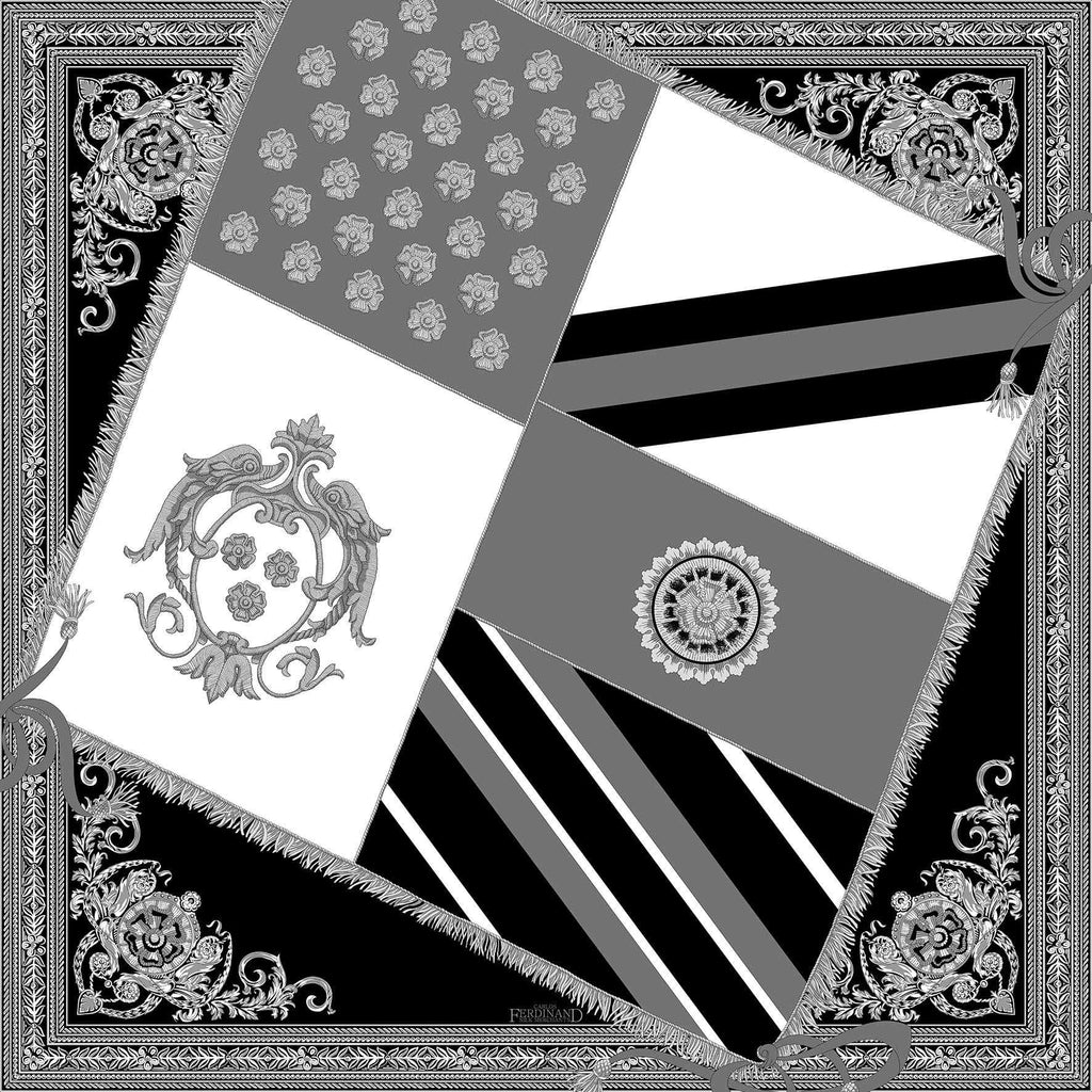 Carlos Ferdinand Heraldic Rose Flag Black CF191-2 90cm