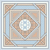 Carlos Ferdinand Monogram Check Pale Blue CF219-1 90cm