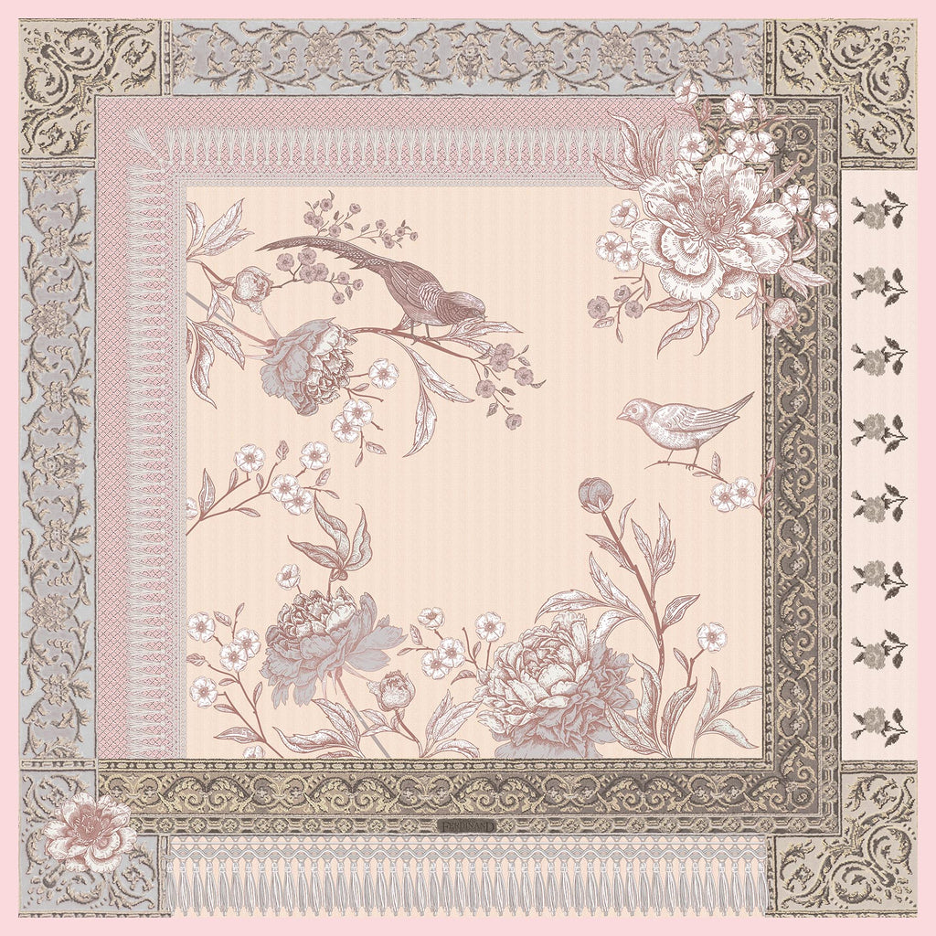 Carlos Ferdinand Tapestry Blooms Pale Pink CF221-3 90cm