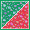 Clelia & Romy Bunches of flowers on red/green  CR584-1 90cm