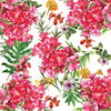 Scattered flowers fuchsia on white ground  GT157-1 70cm