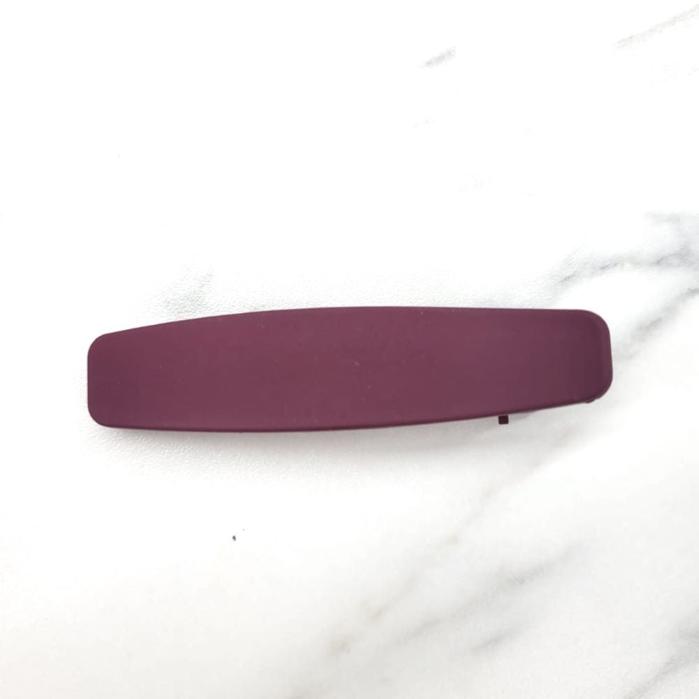 Matte finish Alligator Clips Solid Burgundy HC249