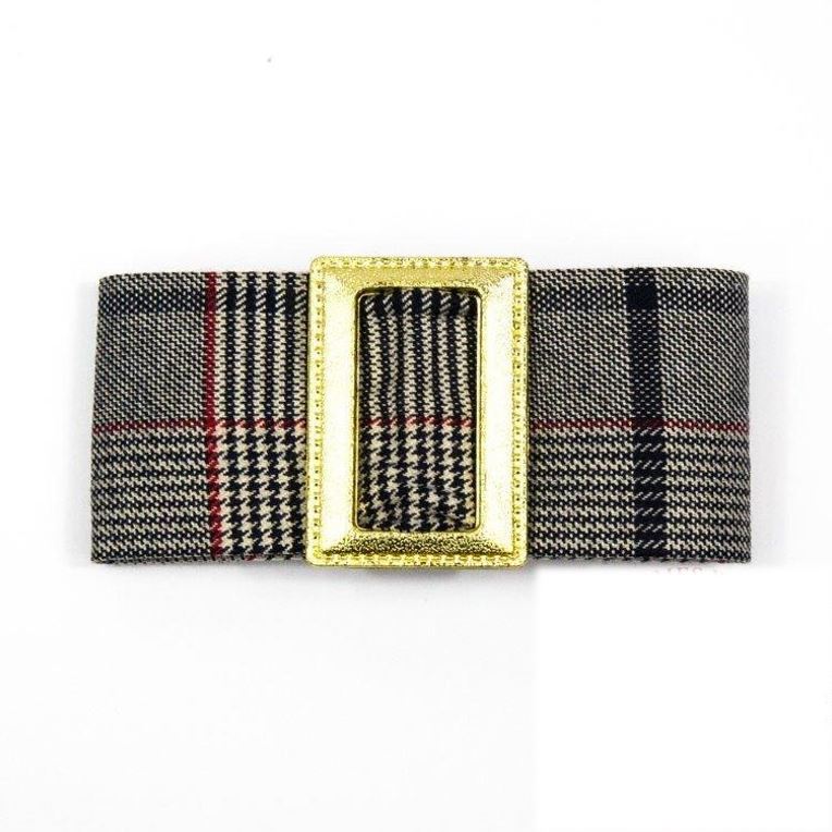 Ruby Willow Francesca Buckle Hair Clip Navy Tweed AC403