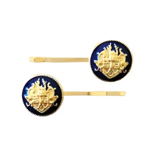 Coat of Arms Clips - Navy - HC530B